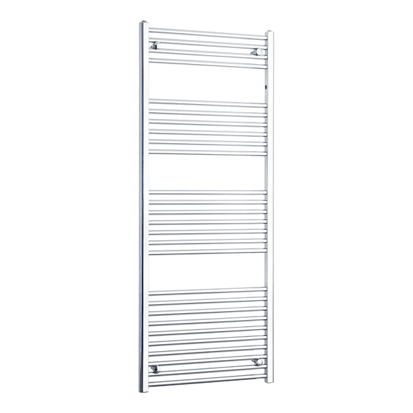 Without Valves 1600 mm High 650 mm Wide Chrome Towel Rail Central Heating