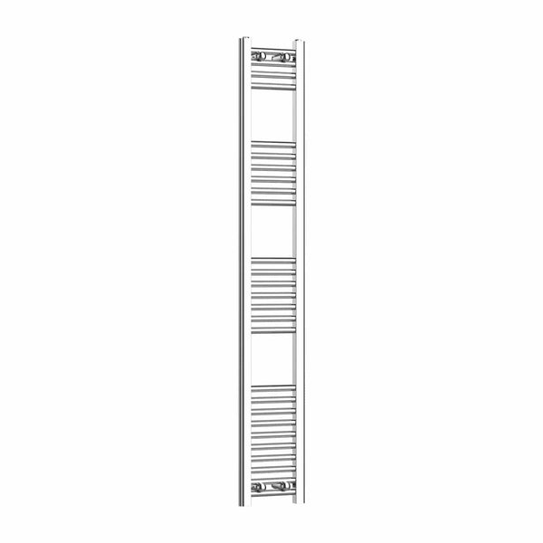 Without Valves 1600 x 250 Heated Straight Towel Rail Radiator Chrome