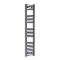 Without Valves 1600 x 300 Heated Straight Anthracite-Sand Grey Towel Rail