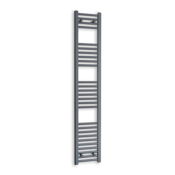 Without Valves 1600 x 300 Heated Straight Anthracite-Sand Grey Towel Rail