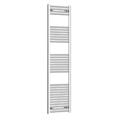 Straight / Without Valves 1800 mm High 400 mm Wide Chrome Towel Rail Central Heating