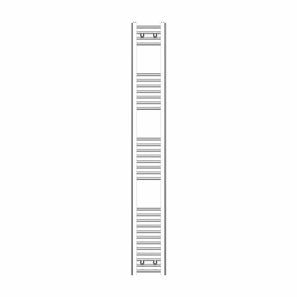 1800 x 250 Heated Straight Towel Rail Radiator Chrome