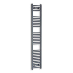 Without Valves 1800 x 300 Heated Straight Anthracite-Sand Grey Towel Rail