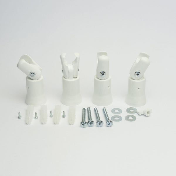 20mm Clamp Universal Brackets Heated Towel Rail White