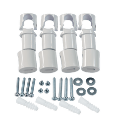 22mm White Clamp Universal Brackets Heated Towel Rail