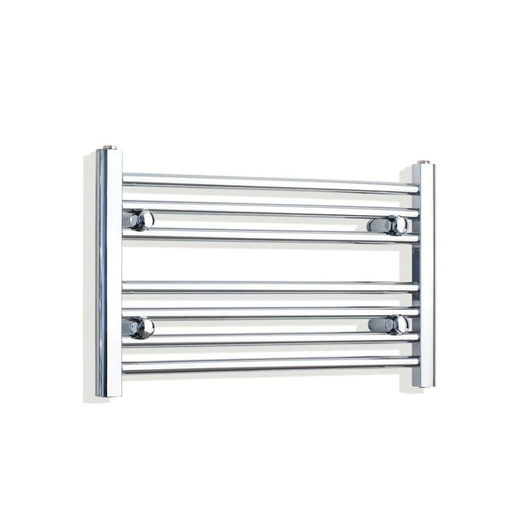 Without Valves 400 mm High x 600 mm Wide Heated Straight Towel Radiator Chrome