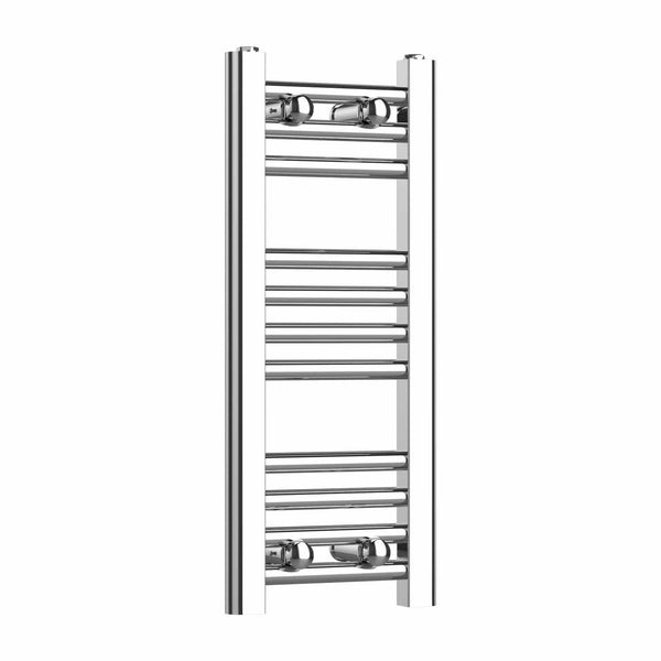 Without Valves 600 x 200 Heated Straight Towel Rail Radiator Chrome