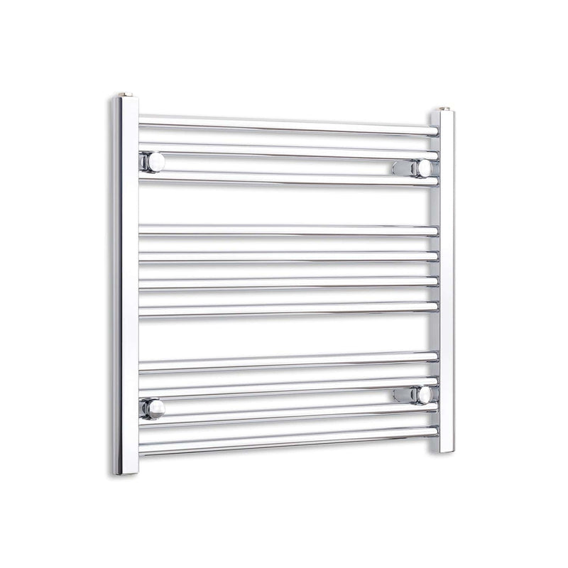 Without Valves 600 x 600 Heated Straight Towel Radiator Chrome