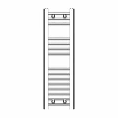 800 x 250 Heated Straight Towel Rail Radiator Chrome