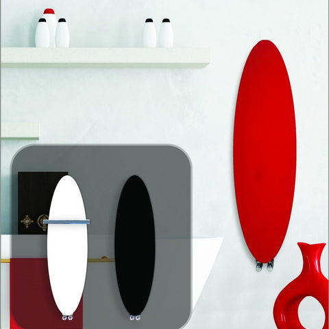 Designer Surf Style 1000 mm High x 300 mm Wide Heated Towel Rail Radiator White - Elegant Radiators