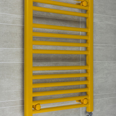500 mm Wide Designer Heated Towel Rail Radiator Red, Blue or Yellow - Elegant Radiators