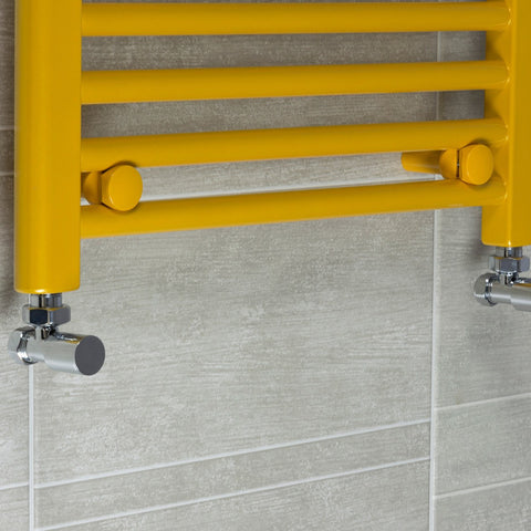 500 mm Wide Designer Heated Towel Rail Radiator Red, Blue or Yellow - Elegant Radiators