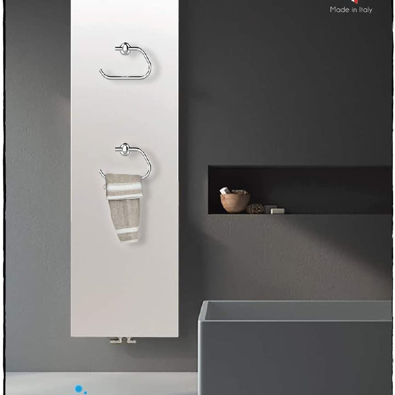 Chrome Magnetic Toilet Roll Holder For Towel Radiators Chrome