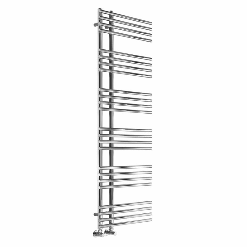 1550 x 500 mm / Chrome Reina Designer Elisa Vertical Heated Towel Rail Steel Radiator