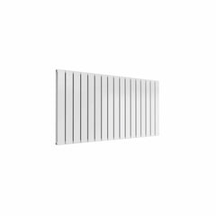 Double / White / 600 x 1254 mm Reina Designer Flat Horizontal Steel Radiator