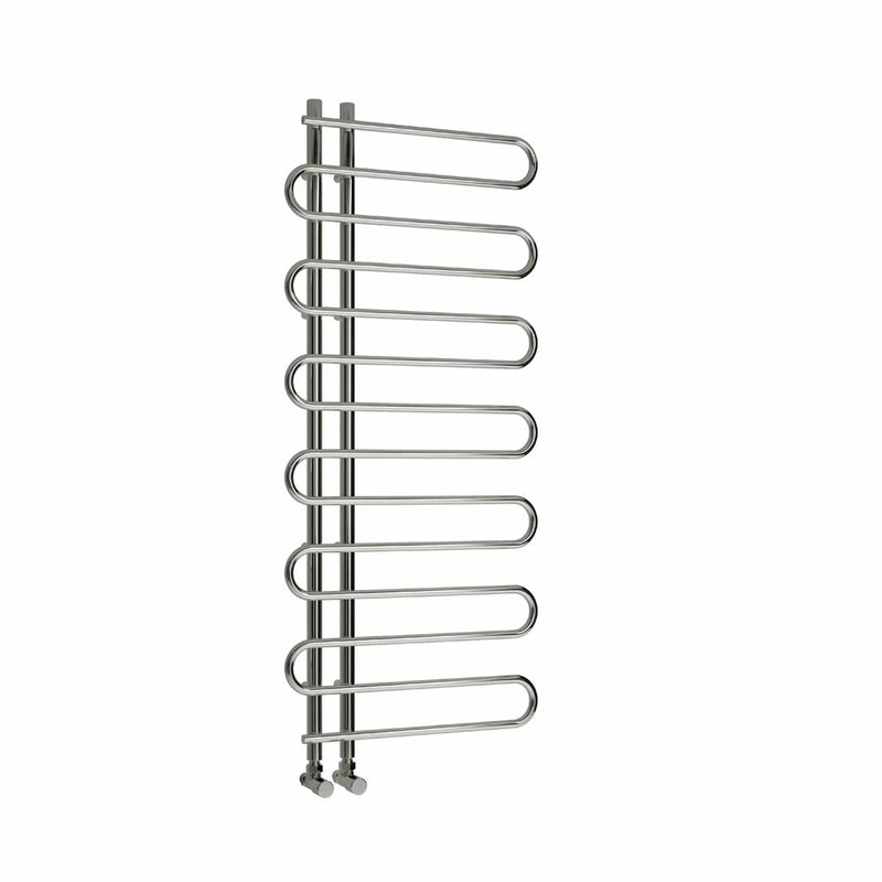 Reina Designer Jesi Vertical Chrome Heated Towel Rail Steel Radiator