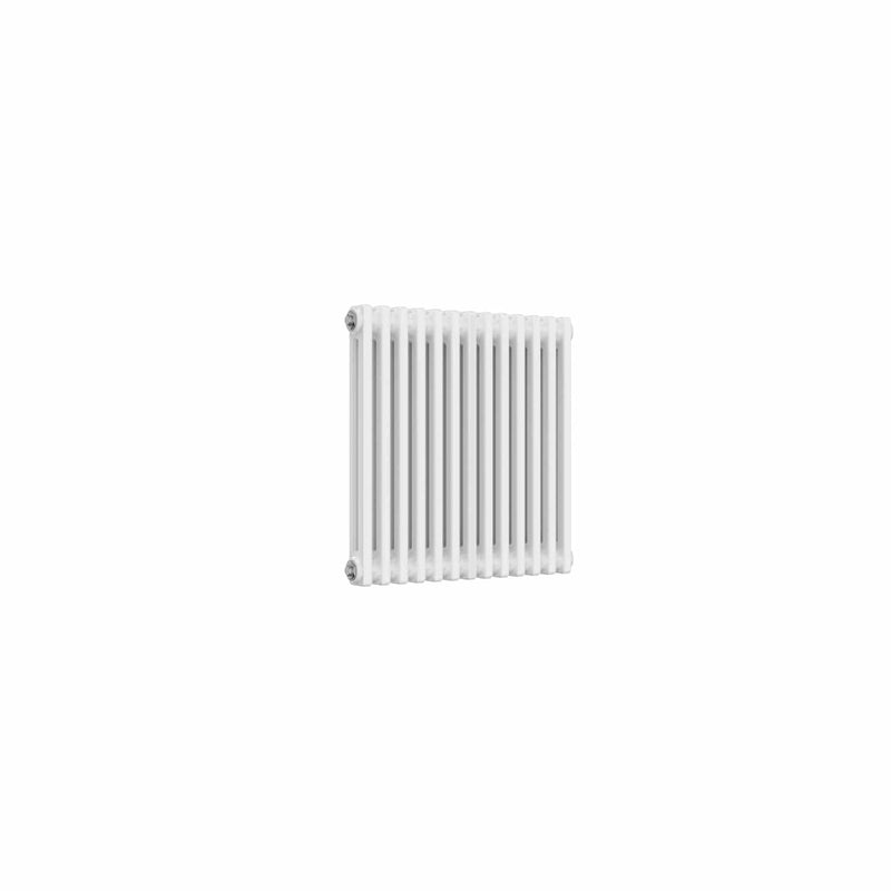 2 Column / 600 x 605 mm Reina Designer White Colona Traditional Column Horizontal Radiator