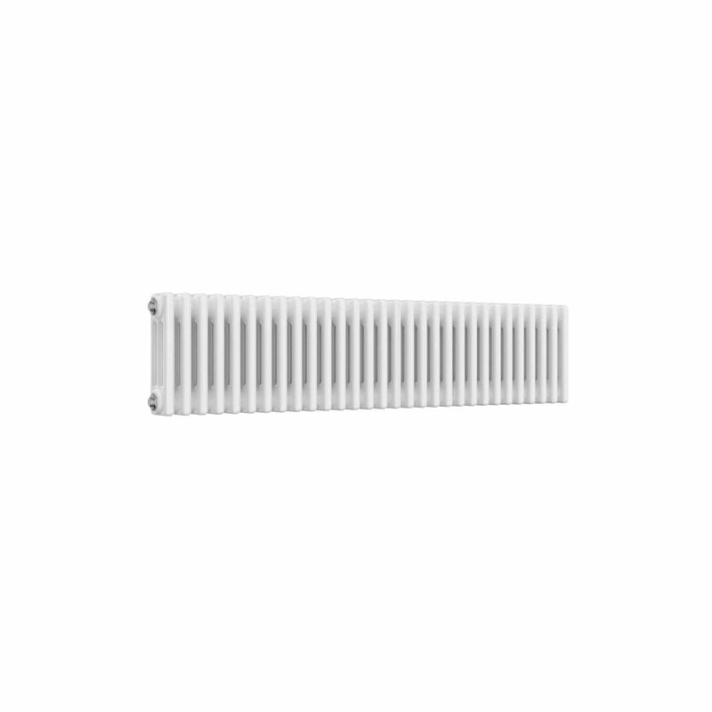 3 Column / 300 x 1370 mm Reina Designer White Colona Traditional Column Horizontal Radiator