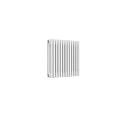 4 Column / 600 x 605 mm Reina Designer White Colona Traditional Column Horizontal Radiator