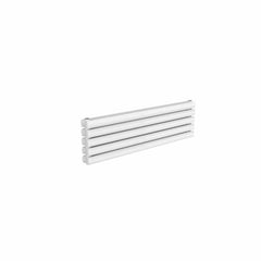 Double / White / 295 x 1000 mm Reina Nevah Horizontal Mild Steel Designer Radiator