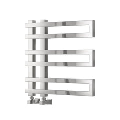 Chrome / 530 x 530mm Reina Pietra Mild Steel Vertical Designer Radiator