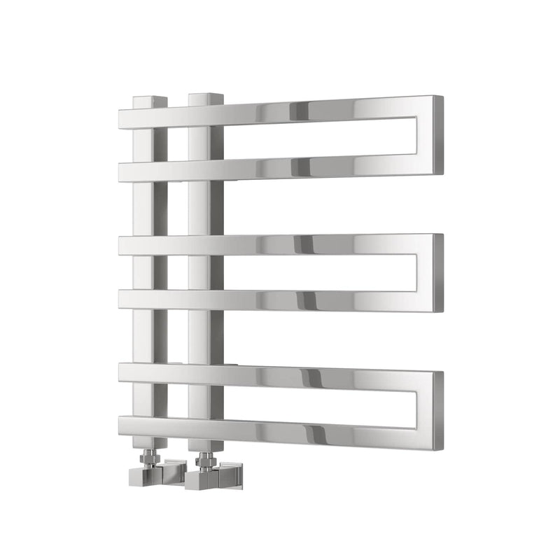 Chrome / 530 x 530mm Reina Pietra Mild Steel Vertical Designer Radiator