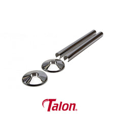 Chrome 200mm Talon Snappit Towel Rail Radiator Pipe Covers Collars