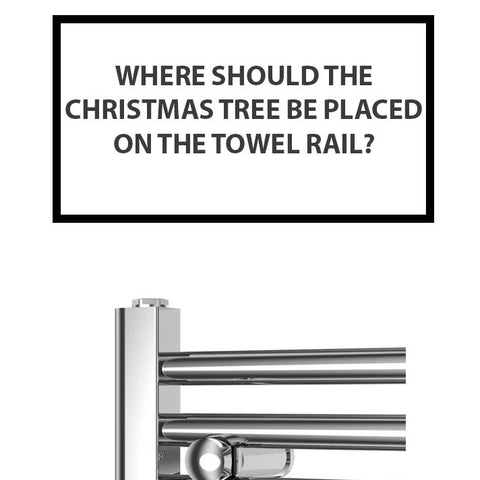 Where Should the Christmas Tree be Placed on the Towel Rail?