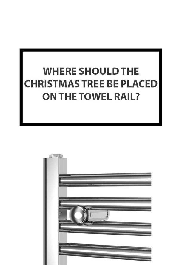 Where Should the Christmas Tree be Placed on the Towel Rail?