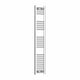 1400x200mm Chrome Dual Fuel Flat Heated Towel Rail Radiator - Elegant Radiators