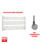 600x1200mm Pre Filled Electric Towel Rail Straight Chrome