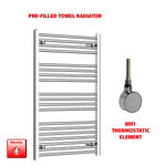 1000x650mm Pre-Filled Electric Heated Towel Rail Chrome