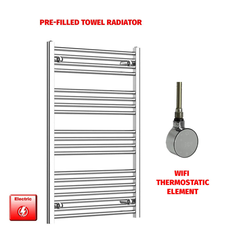 1000x650mm Pre-Filled Electric Heated Towel Rail Chrome