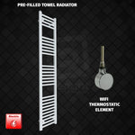 1600x400mm Pre-Filled Electric Heated Towel Rail White