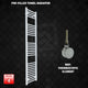 1600x400mm Pre-Filled Electric Heated Towel Rail White