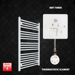 1000x700mm Pre-Filled Electric Heated Towel Rail White