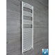 1760x600mm Heated Towel Rail Curved White Central Heating
