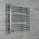 600 mm High x 750 mm Wide Heated Curved Towel Rail Radiator Chrome
