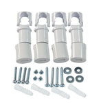 19mm White Clamp Universal Brackets Heated For Towel Rail