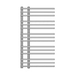 900x500mm Difta Pre Filled Electric Towel Rail Flat Chrome