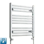 600x550mm Heated Flat Towel Radiator Chrome Central Heating