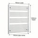 1000 mm High x 750 mm Wide Heated Curved Towel Rail Radiator Chrome - Elegant Radiators