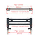 1000 x 1000 Heated Towel Rail Radiator Flat White Central Heating