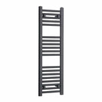 1000 mm High 300 mm Wide Black Towel Rail Central Heating - detail
