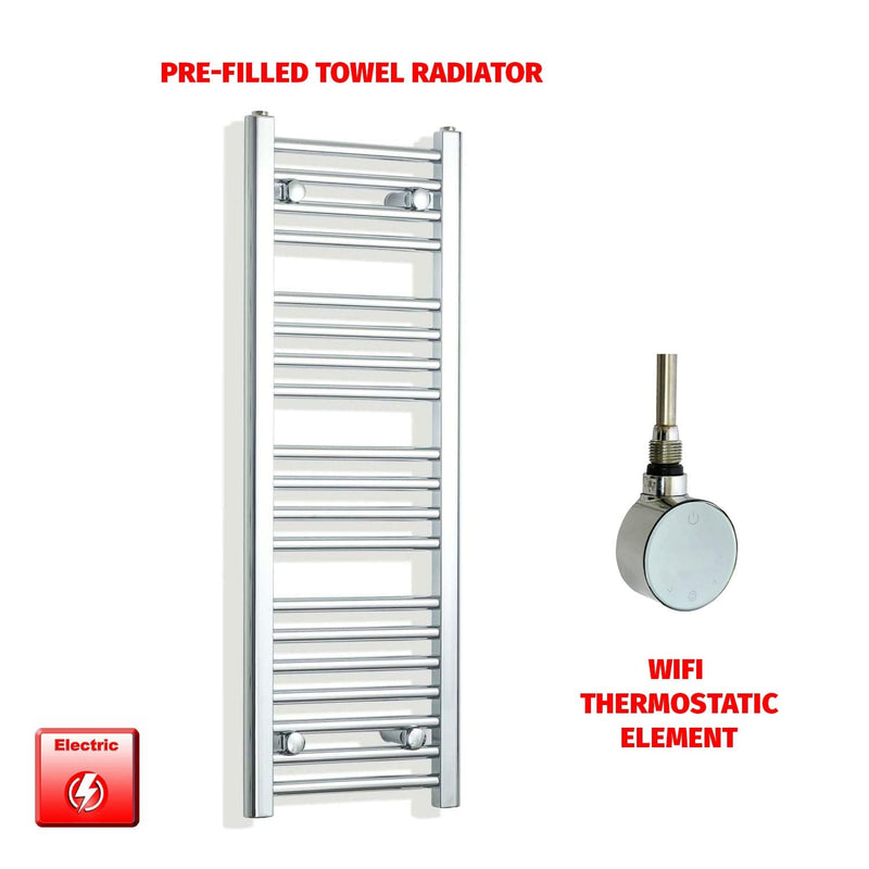 ER-Wifi Thermostatic / No Timer 1000 x 300 Pre-Filled Electric Heated Towel Rail Chrome