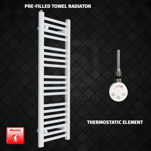 ER-Touch Thermostatic / No Timer 1000 x 300 Pre-Filled Electric Heated Towel Rail White HTR