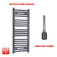 Single Heat / No Timer 1000 x 400 Flat Anthracite Pre-Filled Electric Heated Towel Radiator HTR