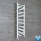 With Angled Valves 1000 x 400 Heated Towel Rail Radiator Flat White Central Heating