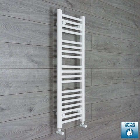 With Angled Valves 1000 x 400 Heated Towel Rail Radiator Flat White Central Heating