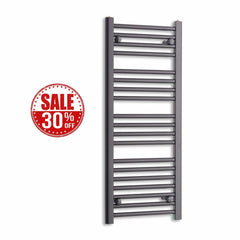 Without Valves 1000 x 400 Towel Rail Radiator Flat Black Central Heating